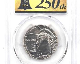 38  Graded 250th Anniversary 2026D Enduring Liberty Half Dollar