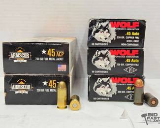 1318 250 Rounds of .45 Auto Ammo