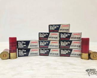 1386  45 Rounds of 12Gauge Mixed Slugs and Buckshot Ammunition