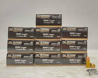 1354  500 Rounds of 9mm Ammunition