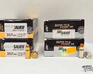 1252 140 Rounds of .357 SIG Ammo