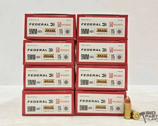 1343  400 Rounds of 9mm Ammunition