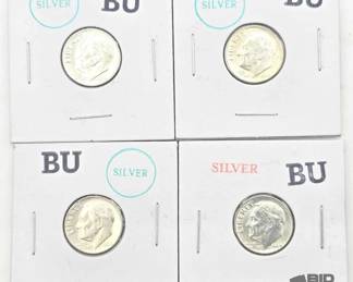 1420  4 1964D Roosevelt Dimes