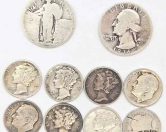 1414  Pre 1965 Quarters and Dimes, 31.0g