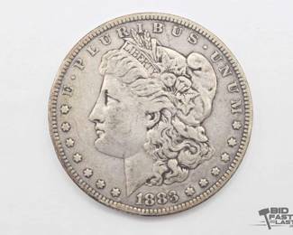 1303  1883 Morgan Silver Dollar, 26.4g