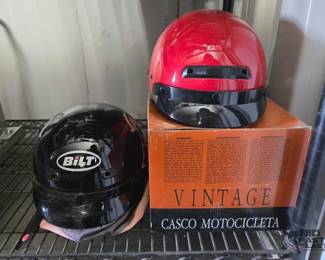 5124  Vintage Zox Helmet and Bilt Helmet