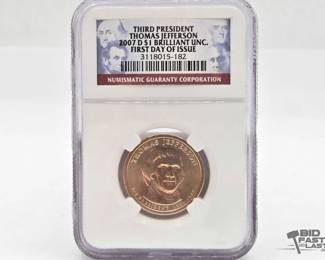 1603  2007 D Thomas Jefferson $1