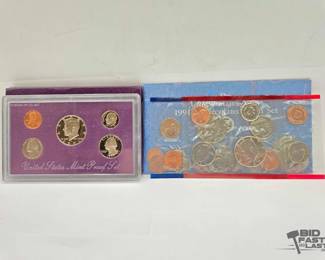 1584  2 1991 U.S. Mint Coin Sets