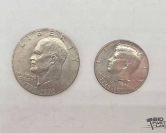 1608 1976 Bicentennial Dollar Half Dollar 34.9g