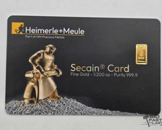 556  Heimerle Meule 24kt Secain Card, 1200oz