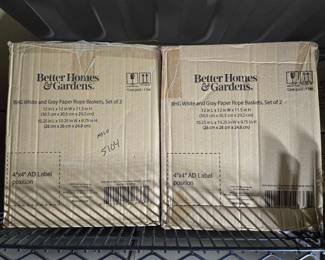 5104  2 Boxes of Paper Rope Baskets