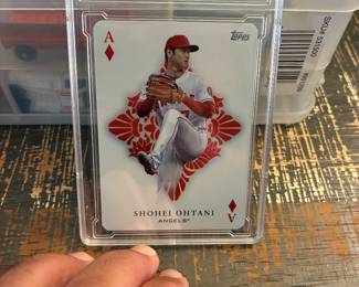 Otani Ace card, among a ton of other sports cards