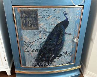 Peacock Bow-Front Accent Cabinet 26x32x20" deep $125