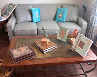 Stone inlay coffee table