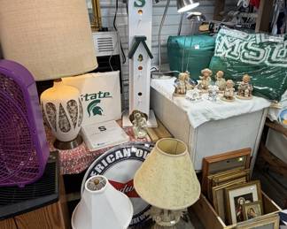 MSU, bird house, beer signs