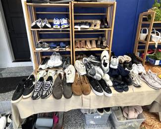 Variety of men's tennis shoes and golf shoes, most size 9 1/2.