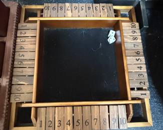 Shut the box game.