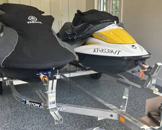 BUY IT NOW! $17,000.00.  A 2019 Yamaha FX Limited Waverunner Jet ski & 2007 Seadoo GT1, 4Tec, Jet ski, includes 2019 Triton trailer.