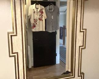 BUY IT NOW! $300.00. Ornate geometric wall mirror, features a striking bone & wood inlay pattern. Call Jan at 314 960-5700