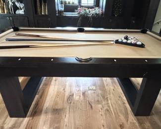 BUY IT NOW! Price Reduced! $1,500. AE Schmidt Co.  pool table. 44 x 88 Gallery Rustic black on Tulipwood. Bought new 2021 for $7,195.00. Call Jan at 314 960-5700.