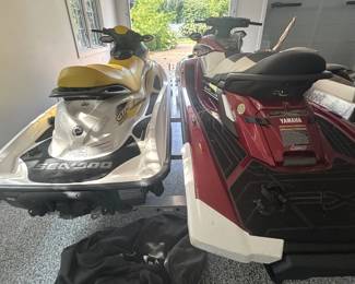 BUY IT NOW! $17,000.00.  A 2019 Yamaha FX Limited Waverunner Jet ski & 2007 Seadoo GT1, 4Tec, Jet ski, includes 2019 Triton trailer.