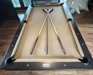 BUY IT NOW! Price Reduced! $1,500. AE Schmidt Co.  pool table. 44 x 88 Gallery Rustic black on Tulipwood. Bought new 2021 for $7,195.00. Call Jan at 314 960-5700.