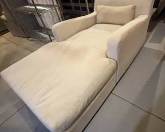 Upholstered lounger.