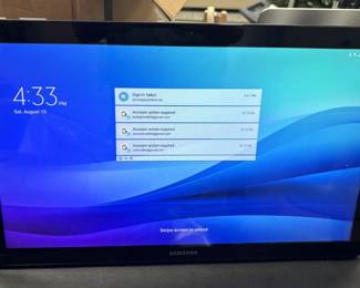 BUY IT NOW! $225.00. Samsung Galaxy View 18.4" touchscreen tablet. Call Jan at 314 960-5700