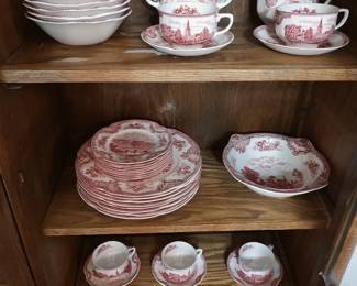 Johnson Bros. Red Transferware