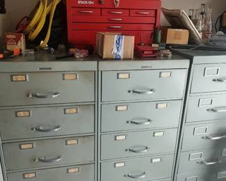 Vintage Metal Drawer Cabinets