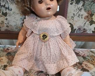 1930's Shirley Temple w/original dress & wig