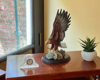 Porcelain eagle figure