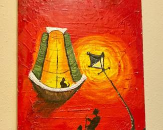 New Orleans jazz musician painting