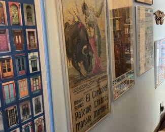 Bull fighting poster