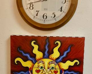 Clock, sun piano teeth