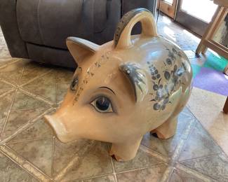 Large painted pig figure