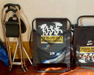 Chairs for outdoor events like jazz fest