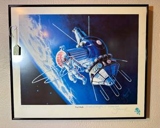 “First Walk” Limited edition signed and inscribed by the artist/astronaught