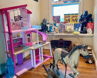 Kids toys, books, games, and art work