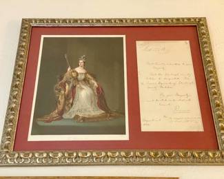Queen Victoria signed official royal document