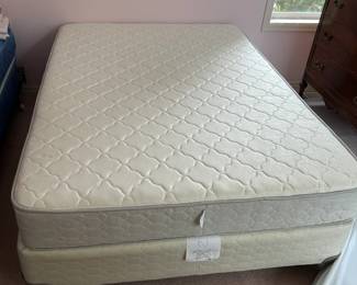 Full mattress/boxspring set with frame