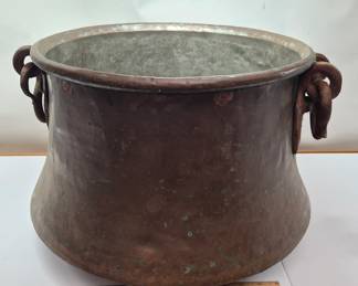 Antique large copper apple cooker