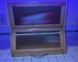 Double-Tier Bamboo Bread Box