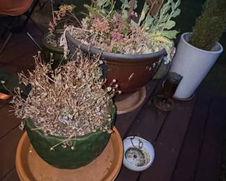 Assorted Glazed Ceramic Garden Planters