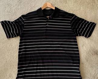 George Men's Black Striped Polo Shirt