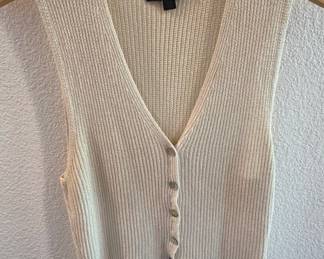 Zara Ribbed Knit V-Neck Vest