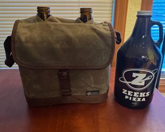 Legacy by Picnic Time Beer Growler Tote and Zeeks Pizza Growler