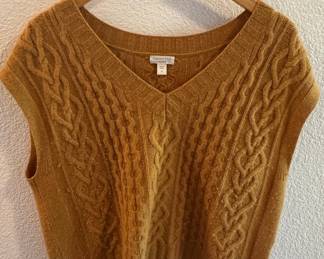 Garnet Hill Cashmere Cable-Knit Sweater Vest