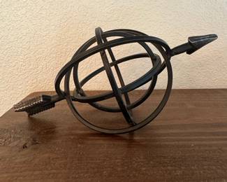 Decorative Metal Armillary Sphere with Arrow