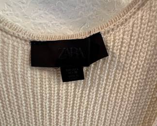 Zara Ribbed Knit V-Neck Vest
